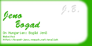 jeno bogad business card